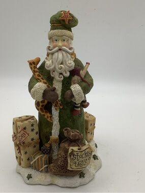 Vintage Old Glory “Gift Giver” Santa Figurine with Gifts